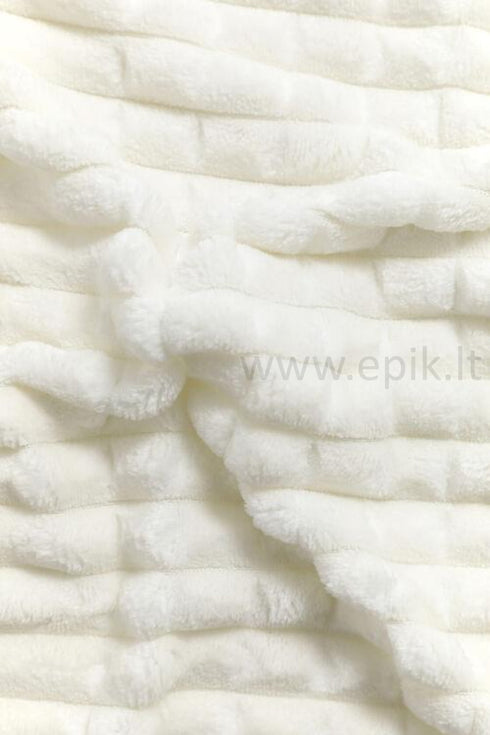 Jaukus lovos užtiesalas su pūkeliu "Merinos Cozy" su 2 pagalvių užvalkalais, pieno balta